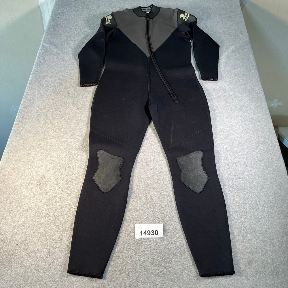Ocean Quest 2mm Metalite Diving Systems Wetsuit Womens 3XL Black Graphic Zip Up